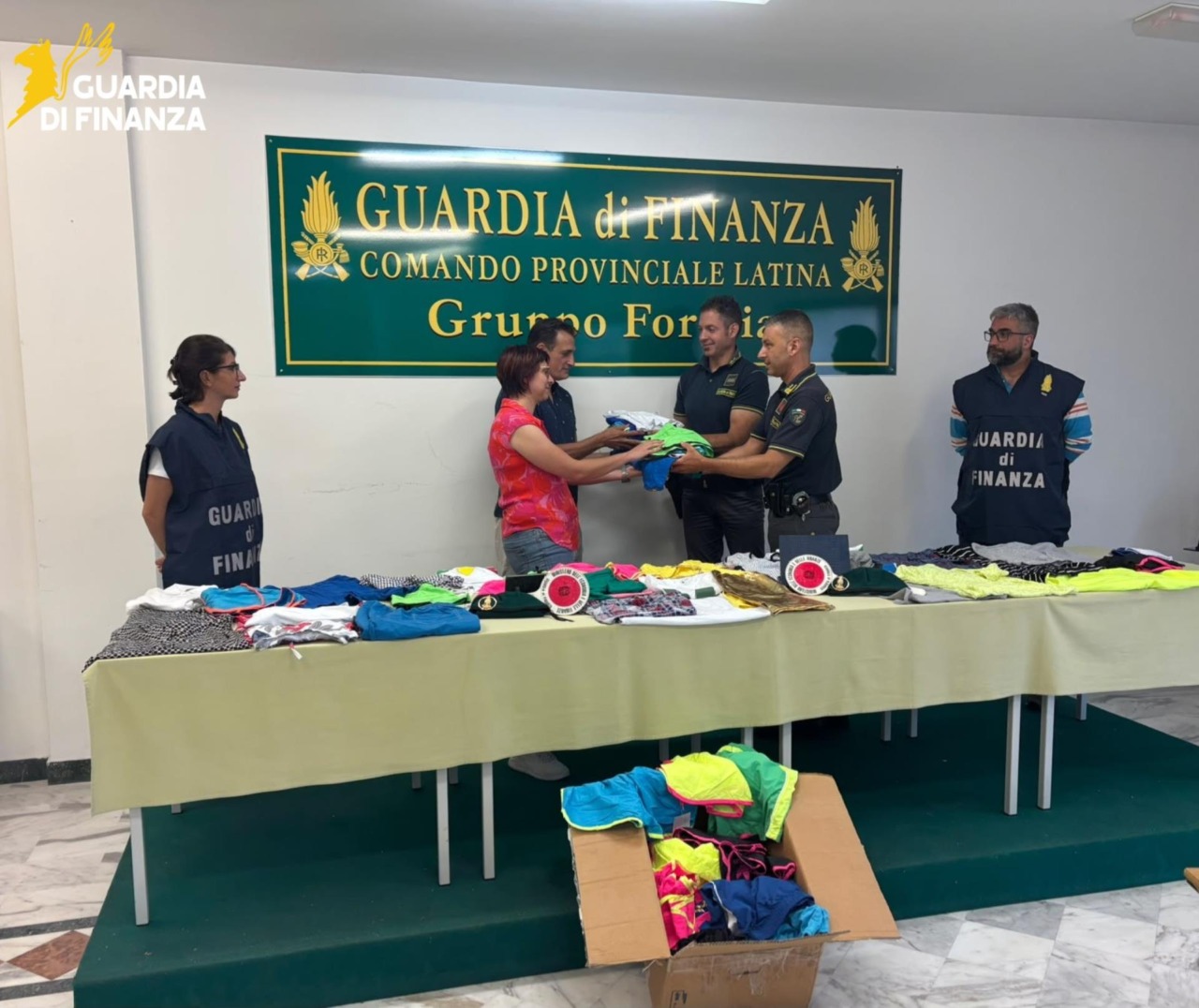 Capi confiscati dalla Guardia di Finanza donati alla Caritas