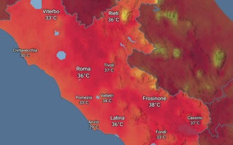 Caldo estremo: bollino rosso a Latina e Frosinone fino a domani