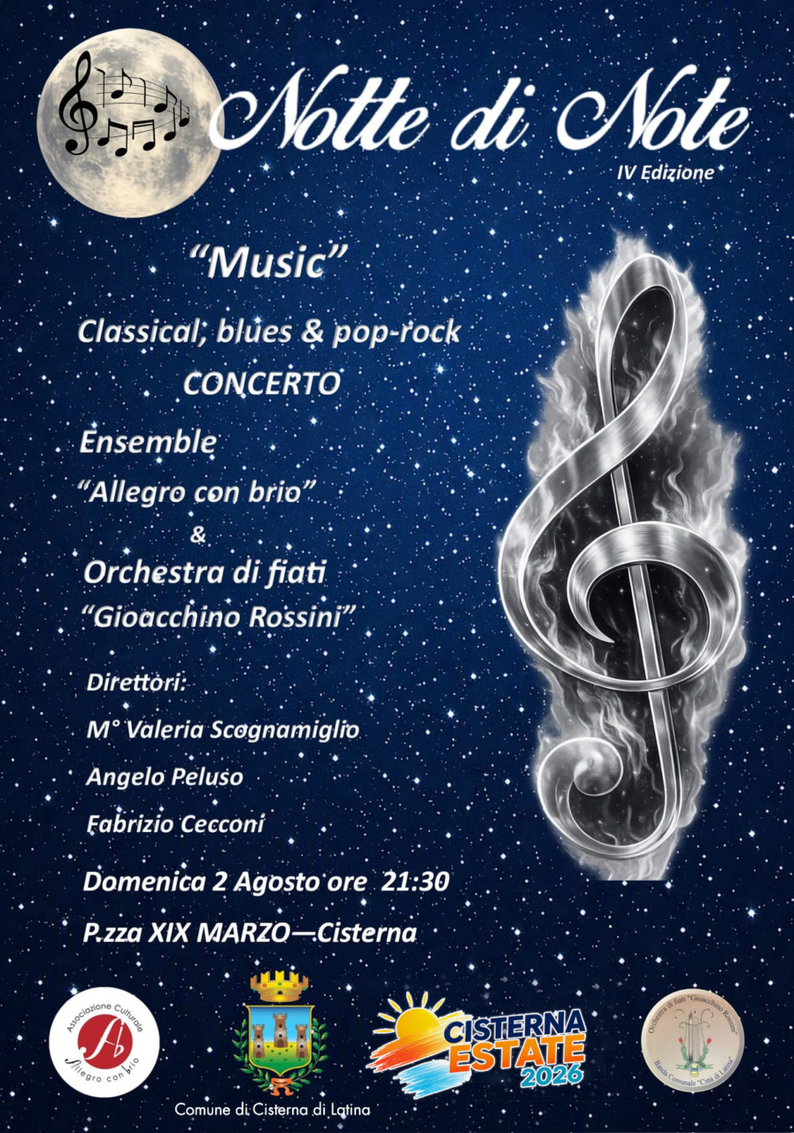 Cisterna Estate 2026: festival e concerti in piazza