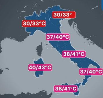 Caldo estremo: bollino rosso a Latina e Frosinone