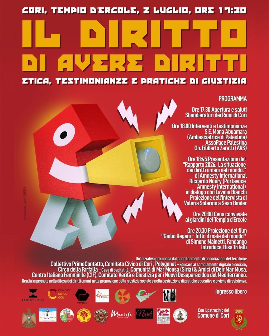 Incontro a Cori sui diritti umani