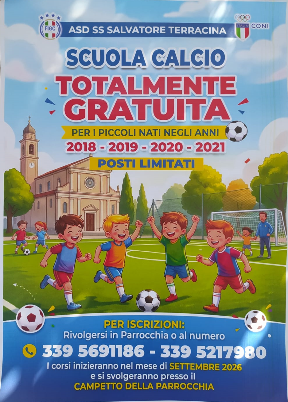 A Terracina nasce l’ASD SS Salvatore: scuola calcio gratuita