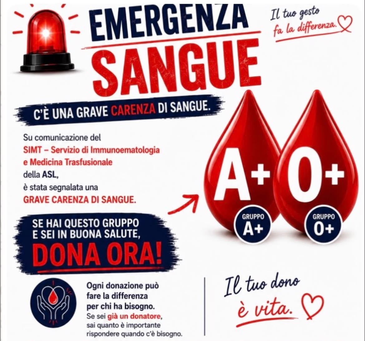 Emergenza sangue, l’Avis Terracina mobilita i donatori