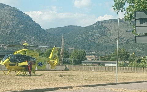 Operaio ferito a una gamba nel cantiere della rotatoria