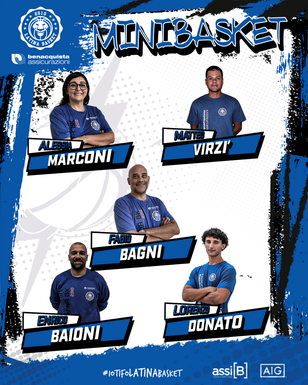 Benacquista Latina, definito lo staff del minibasket