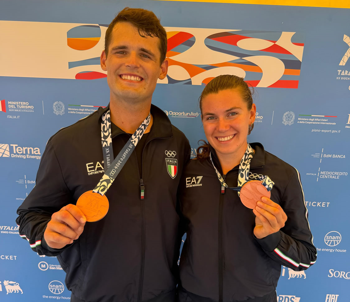 Tedoldi conquista il bronzo nel doppio misto ai Giochi Mediterranei