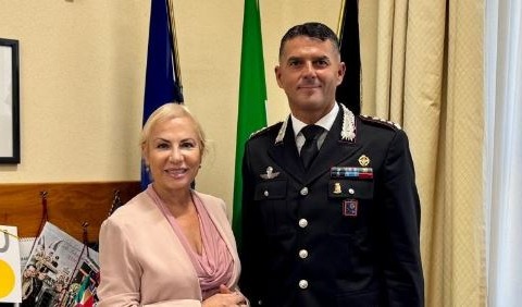 Celentano accoglie il nuovo comandante provinciale dei Carabinieri