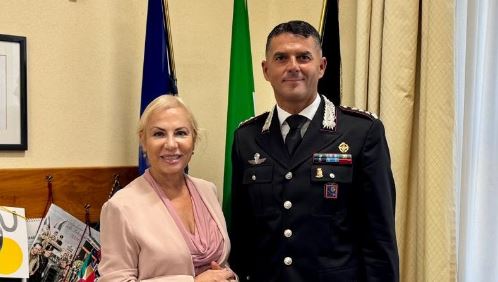 Celentano accoglie il nuovo comandante provinciale dei Carabinieri