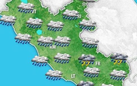 Allerta gialla per temporali, grandine e vento forte