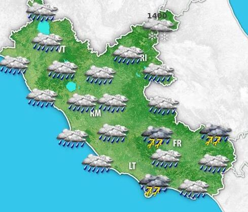 Allerta gialla per temporali, grandine e vento forte
